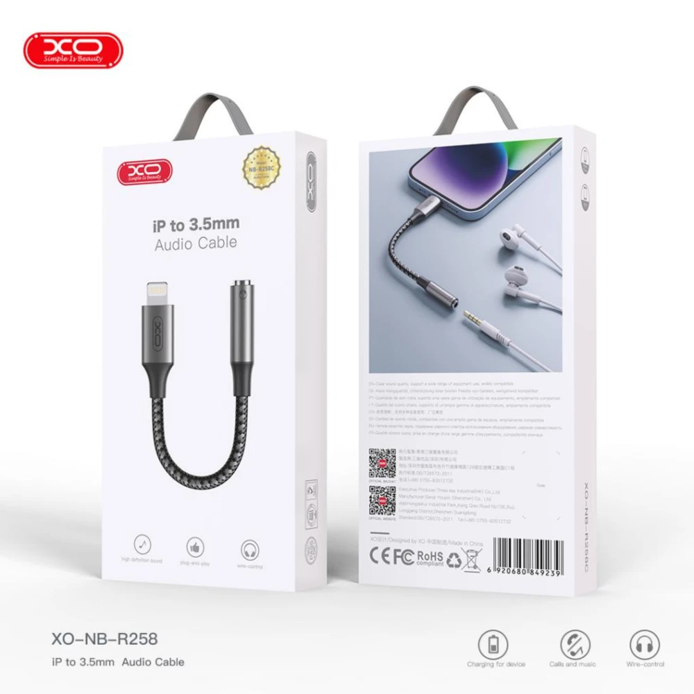 XO NB-R258C iP to 3.5mm Audio Kablosu