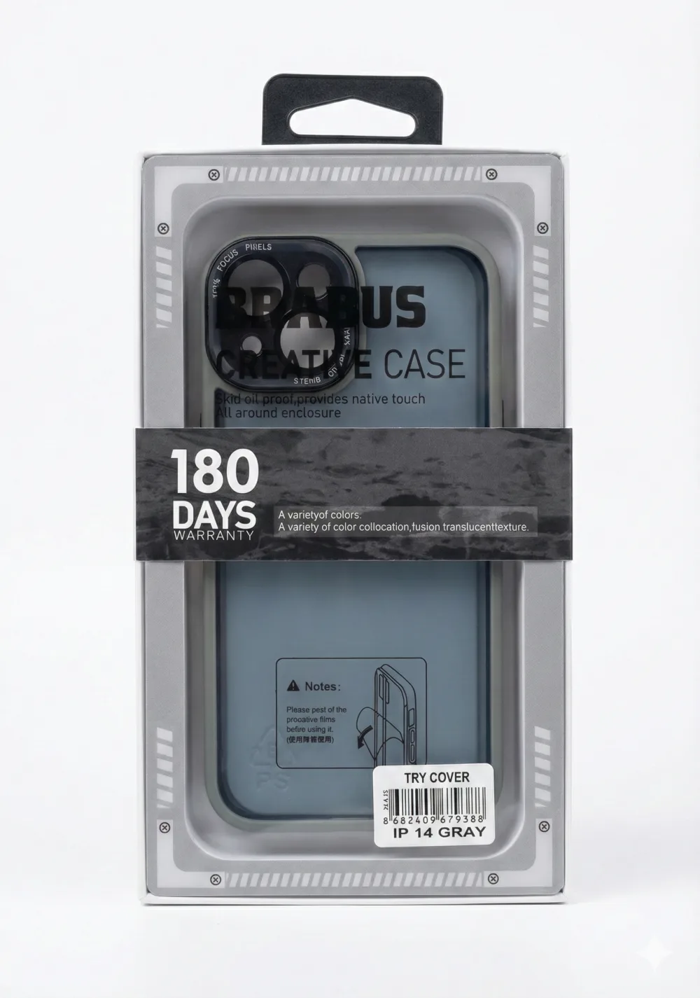 BRABUS IPHONE 14 GRİ TRY COVER