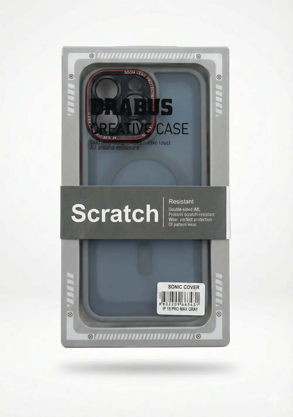 iPhone 15 Pro Max Gri Brabus Sonic MagSafe Kılıf